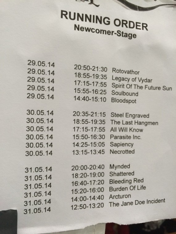 running-order